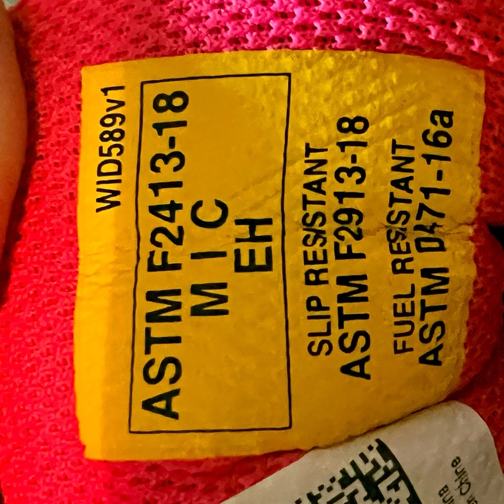New Industrial 589 Work Sneakers in Gray/black with Pink Accents - Picture 10 of 10